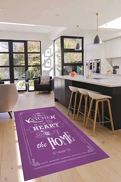 EY HOME Kitchen Home Yazılı Kaymaz Taban Yıkanabilir Mutfak Halısı, MUTFAK-15...