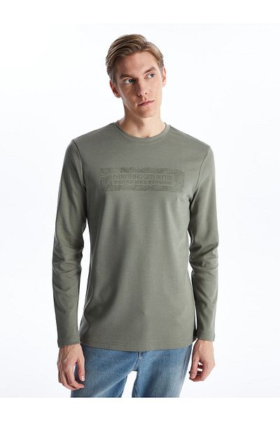 LC Waikiki Ανδρικό φούτερ - Crew Neck, Μακρυμάνικο, εμπριμέ