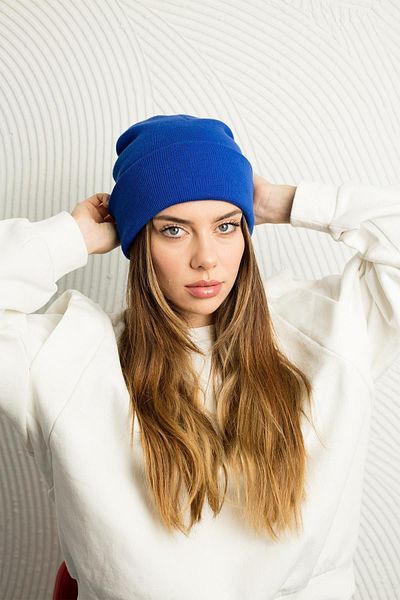 Modex Basic Beret Knitwear Hat with Brooch Detail