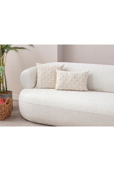 SWITA Pernă de in cu model de buline - 43x43 și 35x50