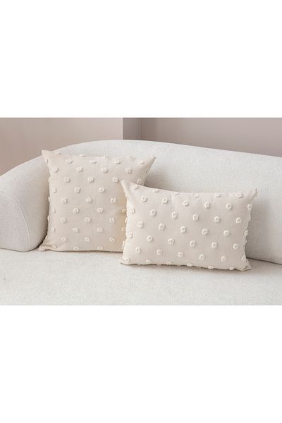 SWITA Pernă de in cu model de buline - 43x43 și 35x50