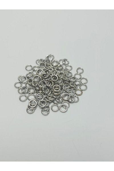 Yüksel Boncuk 5X1 mm Silver Plated Metal Ring (10 Gr)