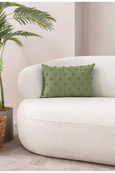 SWITA Λινό Ύφασμα Διακοσμητικό Πουά - Μαξιλαροθήκη 35Χ50