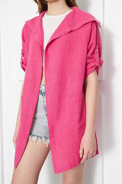 armonika Women's Fuchsia Sleeve Epaulette Seasonal Jacket Arm-23y001096