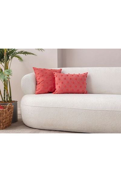 SWITA 43x43 și 35x50 țesătură de in husă de pernă decorativă dublă cu buline