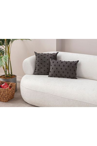 EVOTTO HOME COLLECTİON Pernă de in cu model de buline - 43x43 și 35x50