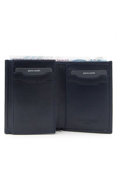 Pierre Cardin Men's Leather Wallet - Navy Blue 2734o15
