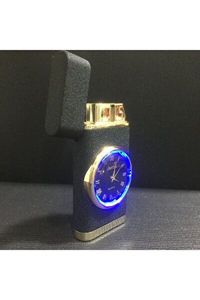 enyatakı Metal Saatli Izgaralı Işıklı Tarz Çakmak