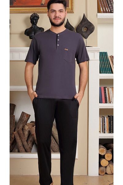 Pelin Men's Pajama Set 1244 Anthracite
