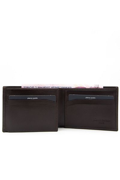Pierre Cardin Men's Wallet Brown Leather - 3234d06