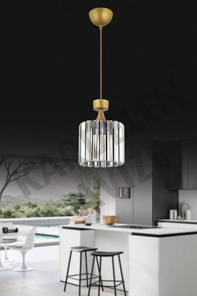 Kraliçe Snowdrop Antique Single Pendant Lamp Crystal Stone Downward Facing Luxury Chandelier