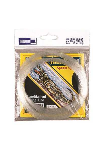 KROKODİL خط تمساح شفاف 0.30 مم - 5.90 كجم، 100 متر.عبوة شفافة 1 قطعة