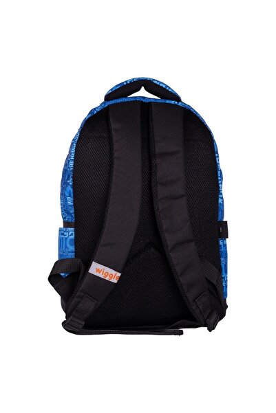 Sonic Large Size Black Children's School Backpack - 3 Compartments and Mini Pockets