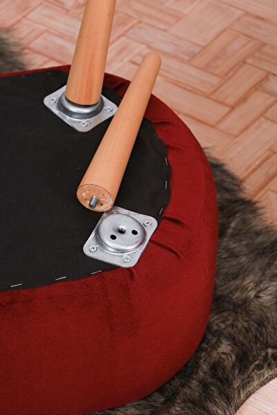 PufyHome DEFNE BORDO GÜRGEN AYAKLI ÇOK AMAÇLI RAHAT GENİŞ PUF KOLTUK