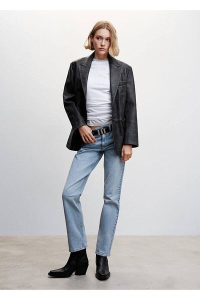 MANGO Woman Medium Confort Dğz Cut Jeans