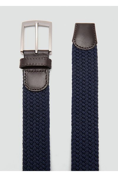 MANGO Man Elastischer Gürtel mit Strickmuster