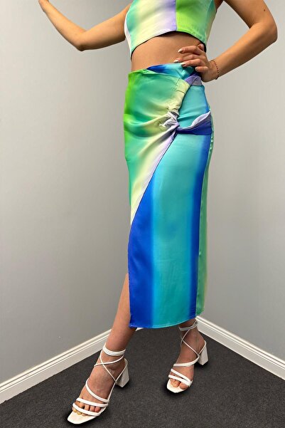 ZEYWEAR Luxury Quality Tie-Dye Pattern Satin Set