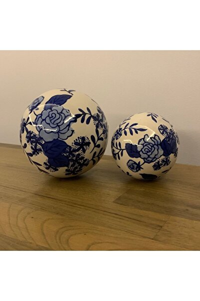 Mondschein 2’li Rose Bleu Blanc Seramik Top ( 10 Cm + 8 Cm )