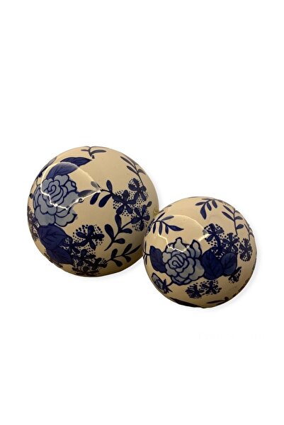 Mondschein 2’li Rose Bleu Blanc Seramik Top ( 10 Cm + 8 Cm )