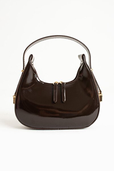 Mybag Geantă de cireșe din piele lacuită - Geantă de umăr pentru femei cu fer...