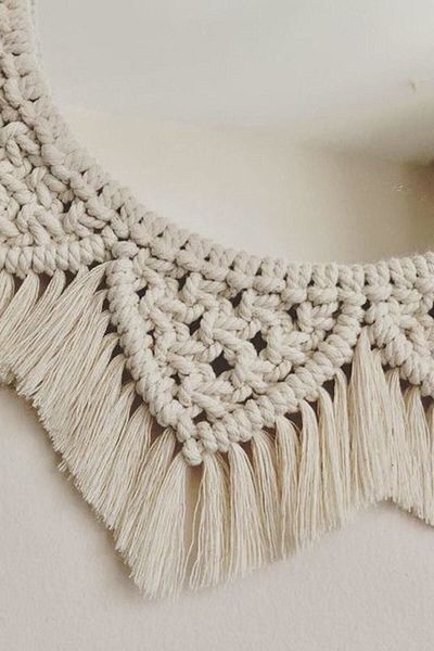 Makrome Tasarım Atölyesi Mimosa Macrame Mirror
