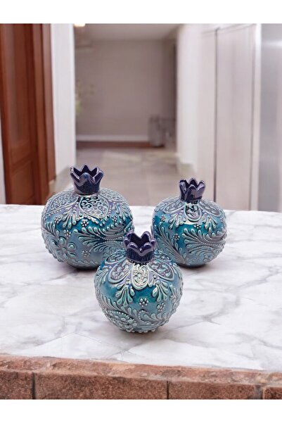 sharpart Sharp&art Çini Kabartmalı 3 Lü Nar Seti