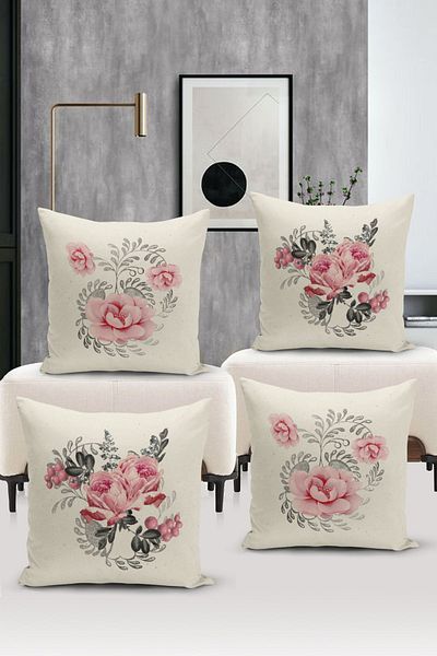 Bertille Home Vintage/Skin Series 4 Piece Kirlenc Case Set (Armrest Cover)