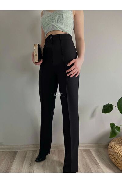 polle Crna Visok struk Grass Woman Palazzo pantalone u