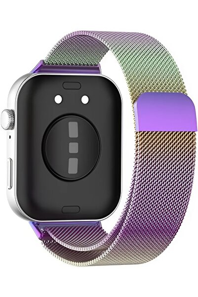 Dexmon Huawei Watch Fit 3 / Fit 4 / Fit 4 Pro /Fit 5 / Fit 5 Pro Uyumlu Metal Çelik Örgü Hasır Mıknatıslı Kordon