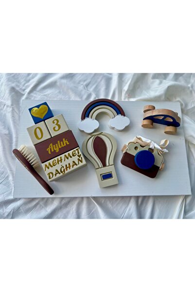 mogokids Renkli objeli set bebek hediyelik bebek çekim aksesuarı dekor