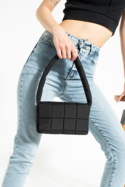 ESTUTE Puf Kumaş Çapraz Omuz Çantası Baget