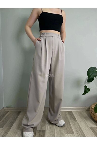 polle Pantaloni de damă Smart Palazzo gri