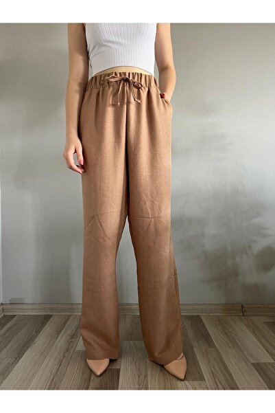 polle Mink Linen Blended - Pantaloni de damă cu croiala lejeră