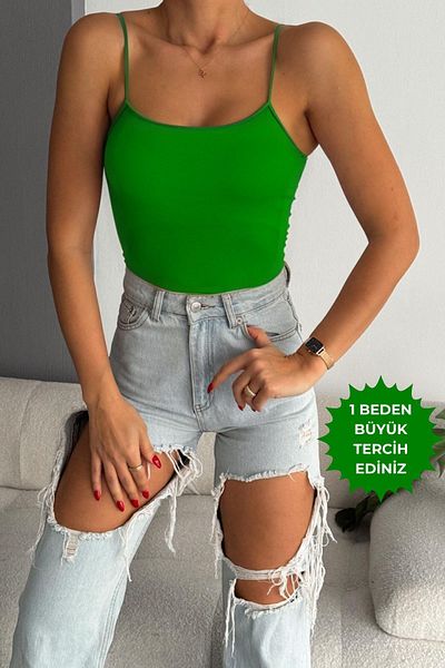 Balenbi Body de damă Benetton 1067 Basic - Model lung cu curea de frânghie