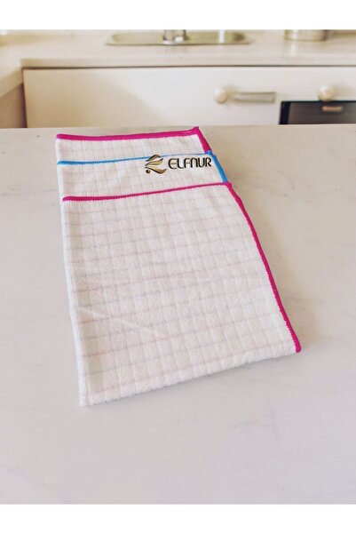 elfnur ( 3 Adet ) Mikrofiber Mutfak Bezi Kurulma Bezi Mükemmel Su Emici Leke Tutmaz 40*40 Cm