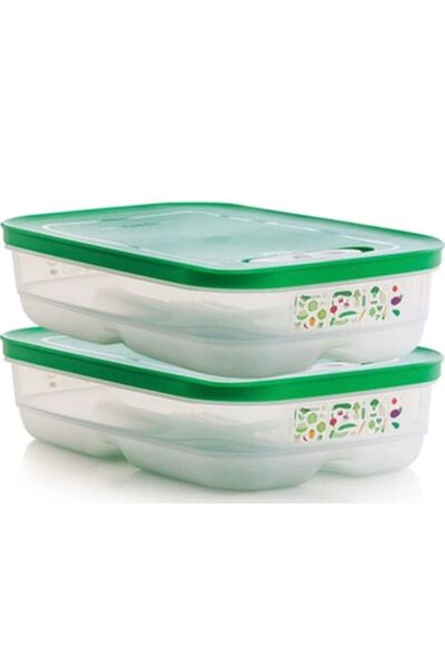 Tupper مجموعة تخزين الخضروات المكونة من قطعتين سعة 1.8 لتر من سيرا
