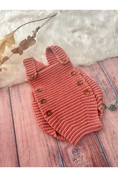 seraskids Hand Knitted Strappy Baby Jumpsuit Salopet