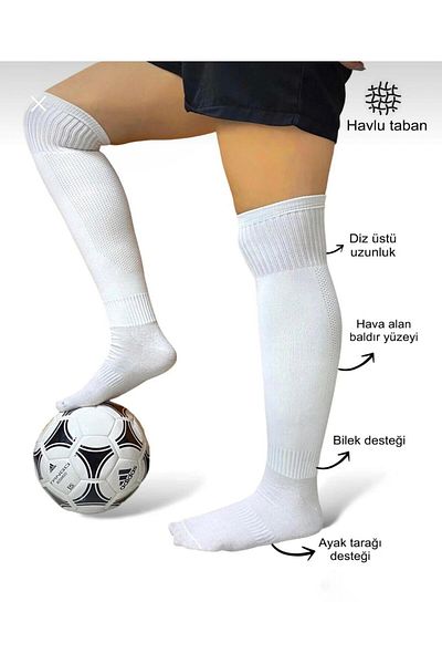 Gök Sports Μαύρες επαγγελματικές κάλτσες ποδοσφαίρου - διχτυωτές και κολάν, μέγεθος 40-45