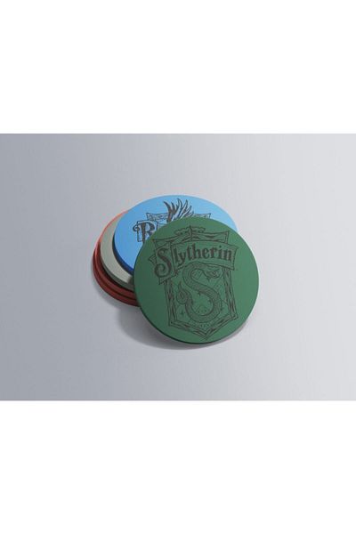 Sihir Dükkanı Harry Potter Slytherin Wooden Coaster