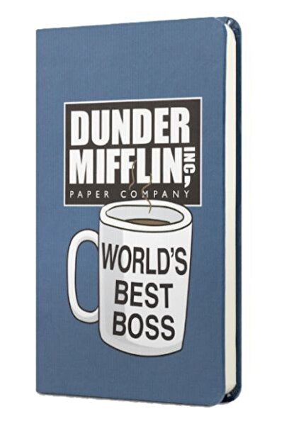Mabbels The Office Sert Kapak Mini Not Defteri Worlds Best Boss Koyu Mavi 80 ...