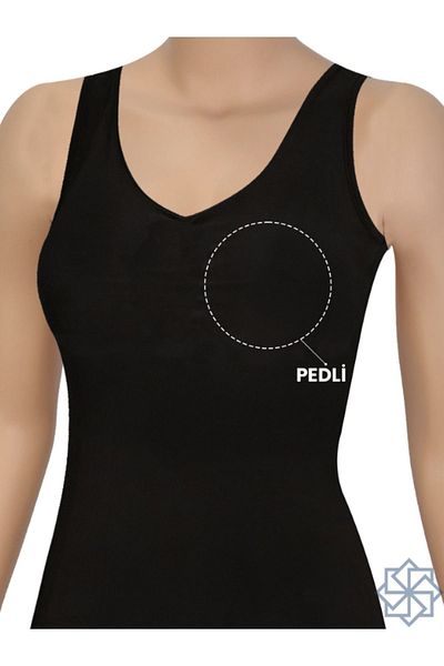 Adeniz Women's Thick Strap Tank Top - Camisole with Chest Pad, Cotton and Lycra