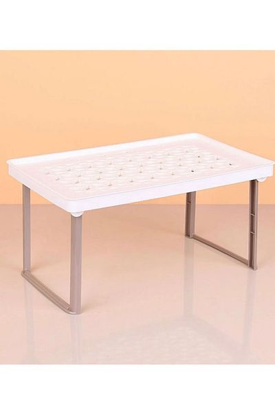 ŞAKİLATA CONCEPT White In-Cabinet Riser - Shelf Organizer 19.7X32X16Cm