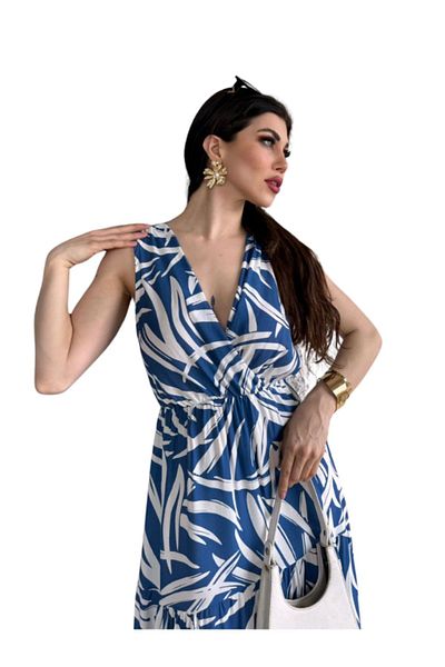 WOMAN VISION Rochie de dama din vascoza cu decolteu in V - talie elastica, model nr: 601