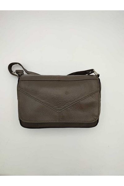 Erzeno Khaki Green Genuine Leather Crossbody and Shoulder Messenger Bag