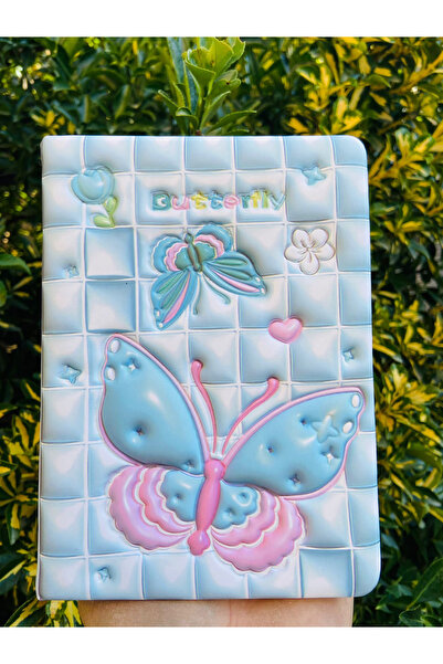 ÖZ OFİS PUFFY BUTTERFLYS 3D KABARTMALI DEFTER 96yp ÇİZGİLİ