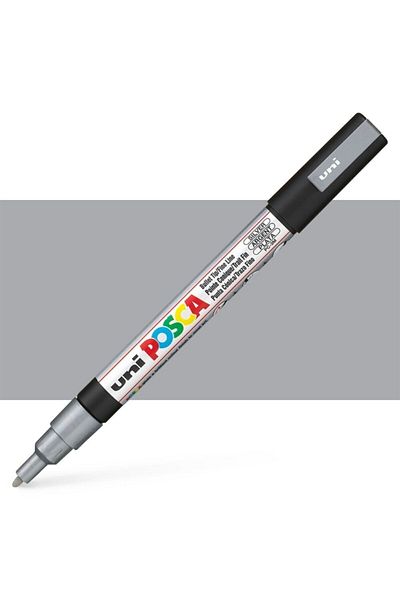 Uni Posca Marker Pc-3m (0.9-1.3mm) Silver