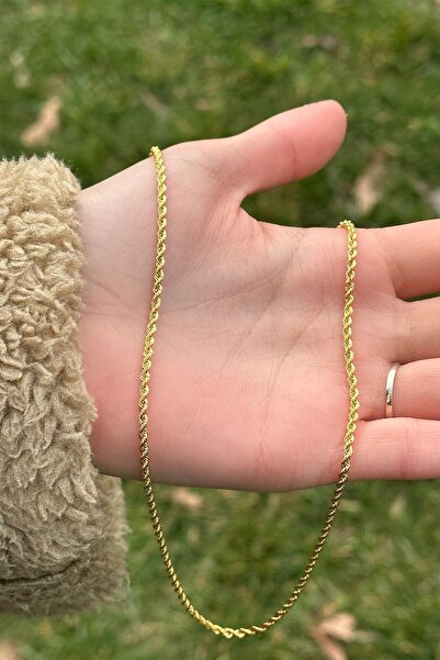 Çgk Çiğdem Gürel Kuyumculuk 14 Ayar 3mm Halat Altın Kolye