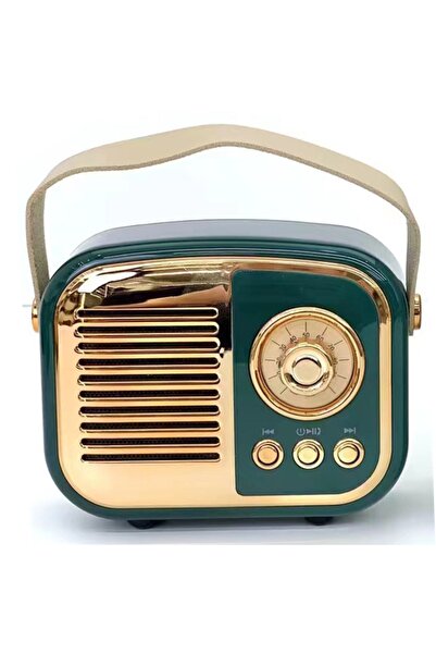 WASHA Nostaljik Retro Radio Parlak Kaplama Bluetooth Bağlantılı