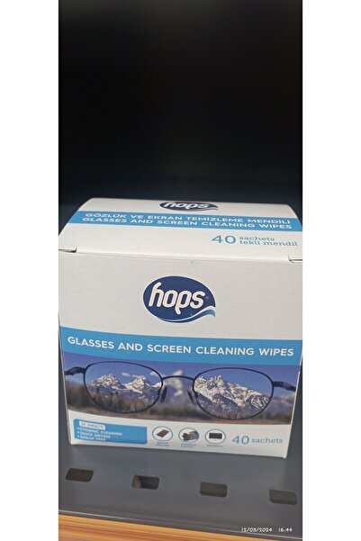 Hops مناديل تنظيف النظارات والشاشات 40 قطعة