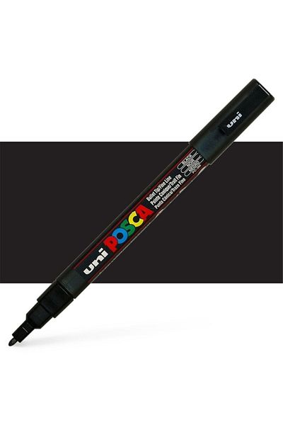 Uni Posca Marker Pc-3m (0.9-1.3mm) Black